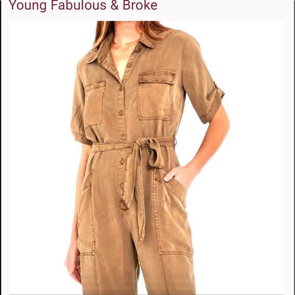 Young fabulous & broke Gray jumpsuit - Picture 5 of 9